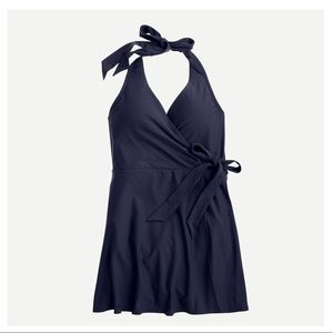 J. CREW Halter wrap swim dress